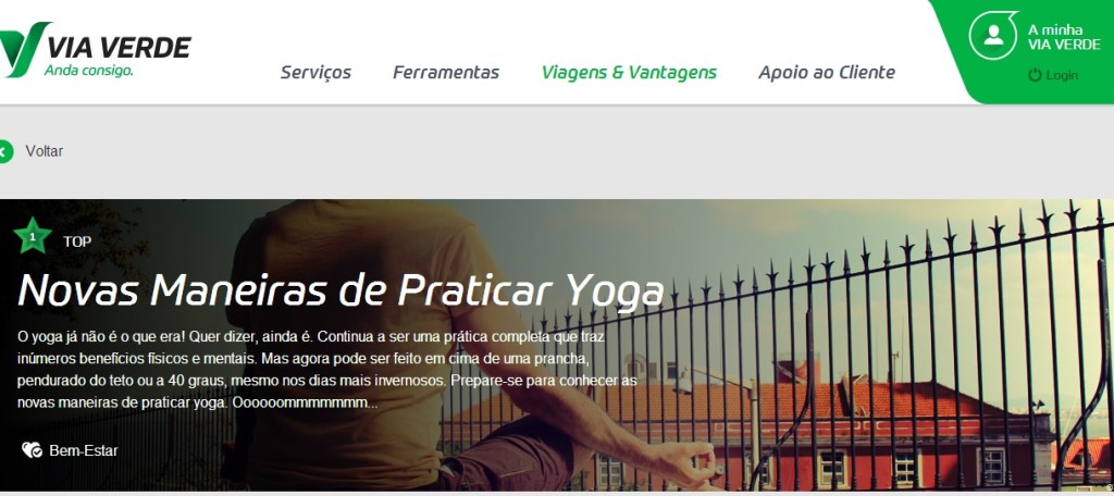 Via Verde e Yoga Tónico