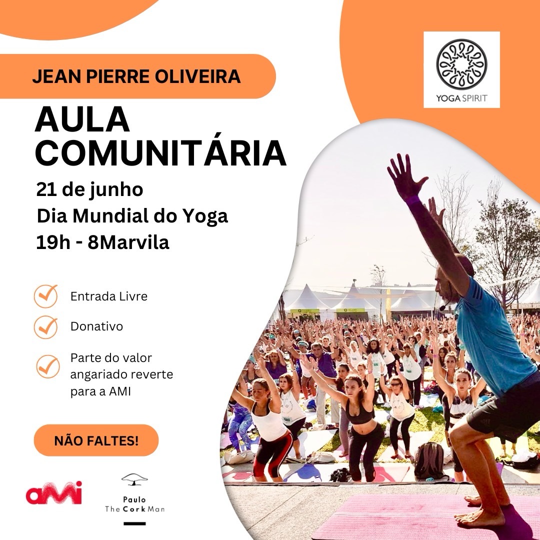 Dia 21 de junho, faça uma aula de yoga com Jean Pierre Oliveira e ajude a&nbsp;AMI